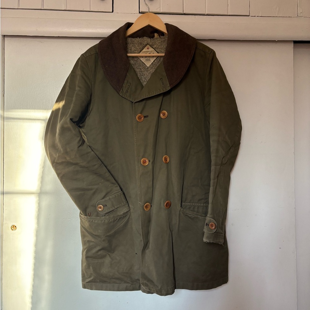 Hudson’s Bay Company Original Men's Olive Green Double-Breasted Coat